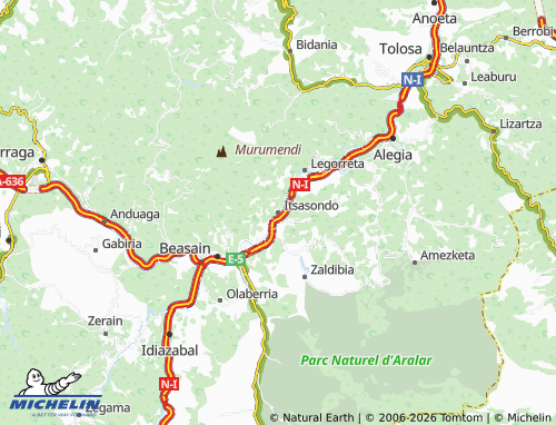Carte MICHELIN Itsasondo - ViaMichelin