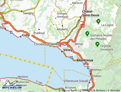 MICHELIN-Landkarte Corsier-sur-Vevey - ViaMichelin