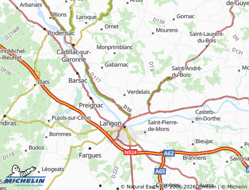 Carte MICHELIN Verdelais - ViaMichelin