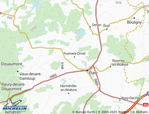 Mappa MICHELIN Foameix-Ornel - ViaMichelin