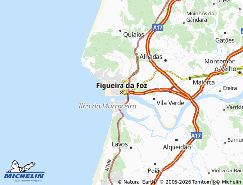 Mapa MICHELIN Figueira da Foz - ViaMichelin