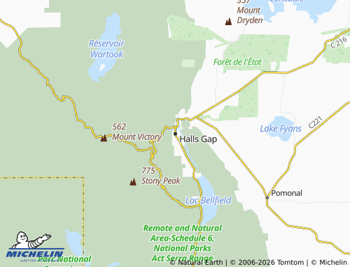 MICHELIN Halls Gap map - ViaMichelin