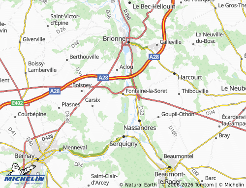 MICHELIN Fontaine-la-Soret map - ViaMichelin