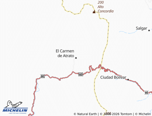 Mappa MICHELIN El Carmen de Atrato - ViaMichelin