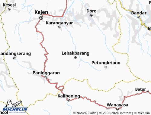MICHELIN-Landkarte Lebakbarang - ViaMichelin