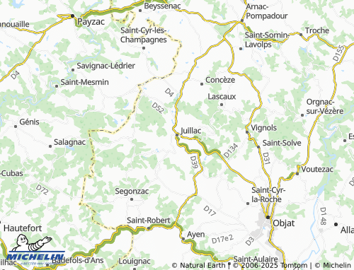 MICHELIN Juillac map - ViaMichelin