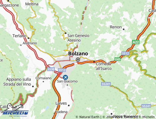 MICHELIN Bolzano map - ViaMichelin
