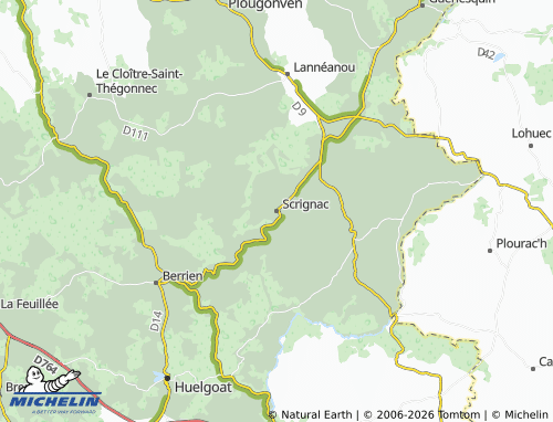 Mappa MICHELIN Scrignac - ViaMichelin