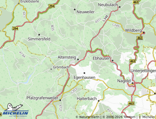 MICHELIN Altensteig map - ViaMichelin