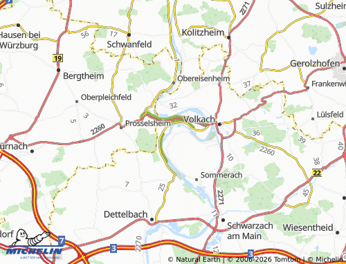 MICHELIN Nordheim am Main map - ViaMichelin