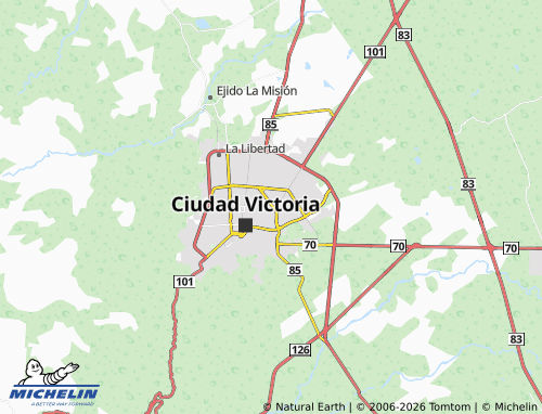 MICHELIN Del Norte map - ViaMichelin
