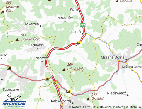 MICHELIN Tenczyn map - ViaMichelin