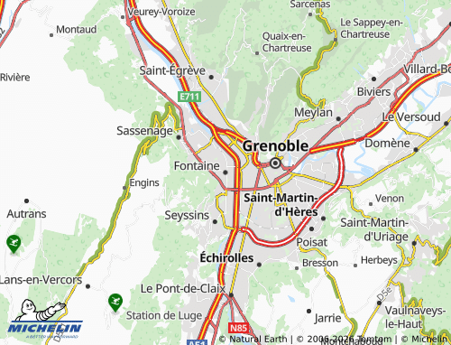 MICHELIN-Landkarte Fontaine - ViaMichelin