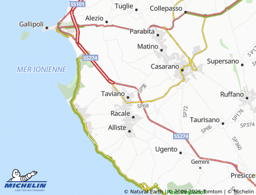 MICHELIN Taviano map - ViaMichelin