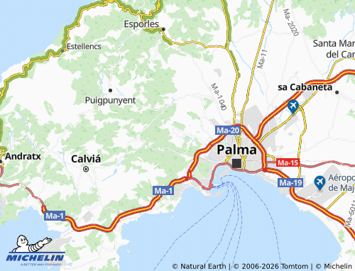 Mapa MICHELIN Son Vida - ViaMichelin