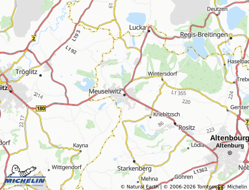 MICHELIN Meuselwitz map - ViaMichelin