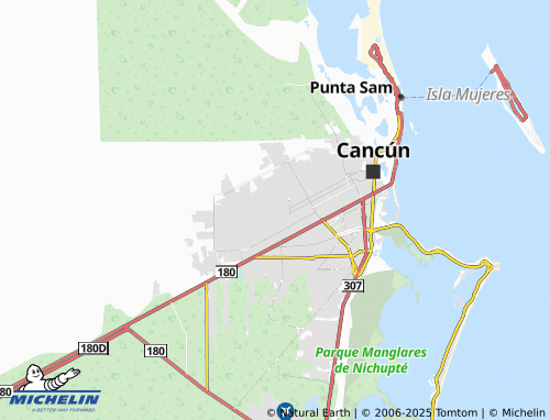MICHELIN Galaxia Cancún la Guadalupana map - ViaMichelin