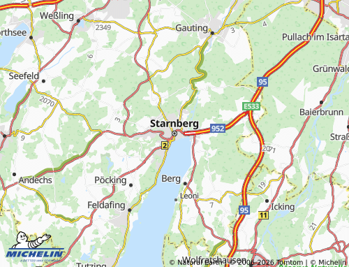 MICHELIN Starnberg map - ViaMichelin