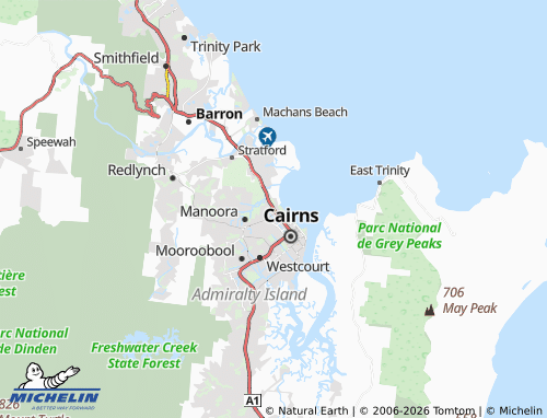 Mapa MICHELIN Cairns North - ViaMichelin