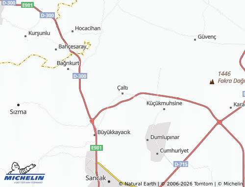 MICHELIN Çaltı map - ViaMichelin