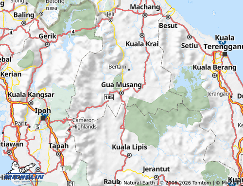 MICHELIN Gua Musang map - ViaMichelin