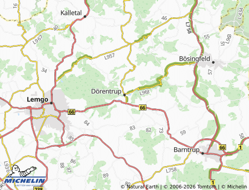 MICHELIN Dörentrup map - ViaMichelin