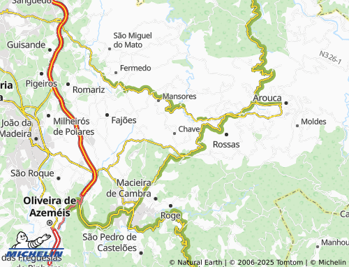 MICHELIN Chave map - ViaMichelin