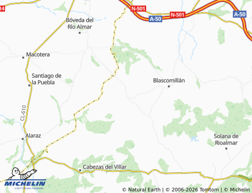 MICHELIN Mancera de Arriba map - ViaMichelin