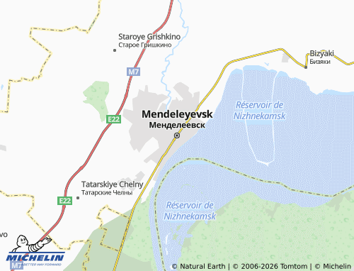 MICHELIN-Landkarte Mendeleyevsk - ViaMichelin