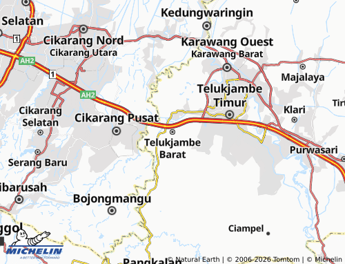 MICHELIN Telukjambe Barat map - ViaMichelin