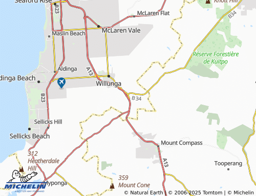 MICHELIN Willunga Hill map - ViaMichelin