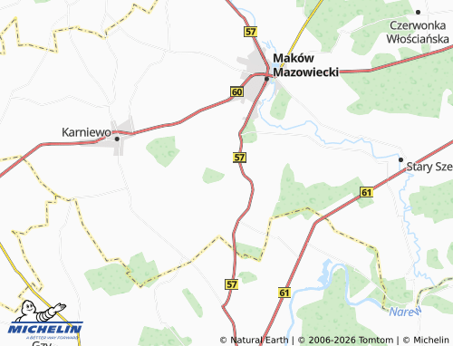Carte MICHELIN Pomaski Małe - ViaMichelin