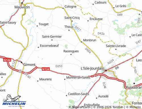 MICHELIN Razengues map - ViaMichelin