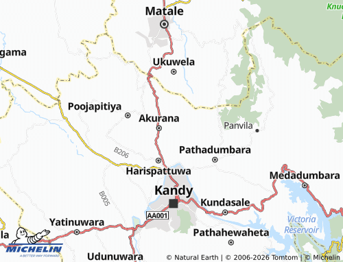 MICHELIN Mandandawela map - ViaMichelin