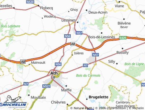 MICHELIN Isières map - ViaMichelin