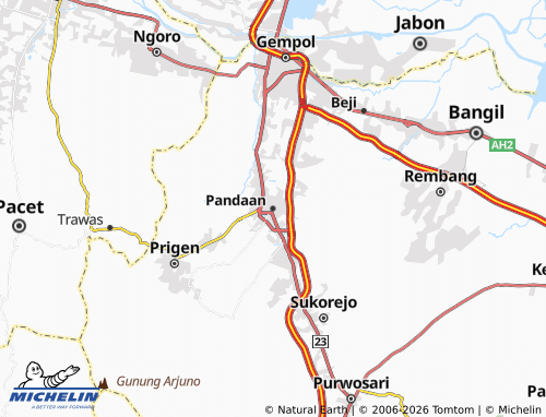 MICHELIN Pandaan map - ViaMichelin