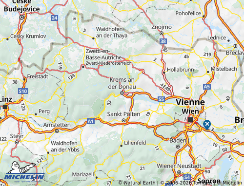 MICHELIN Krems an der Donau map - ViaMichelin