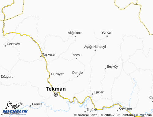 MICHELIN İncesu map - ViaMichelin