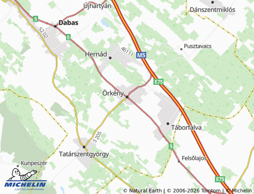 Mapa MICHELIN Örkény - ViaMichelin