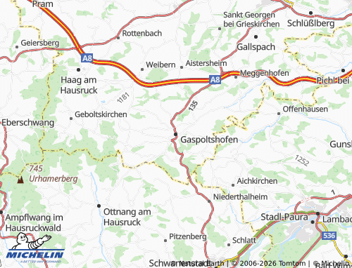 MICHELIN Gaspoltshofen map - ViaMichelin
