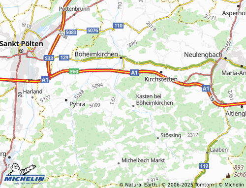 MICHELIN-Landkarte Außerkasten - ViaMichelin