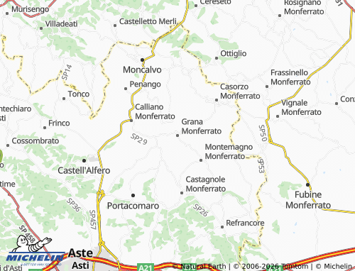 Mapa MICHELIN Grana Monferrato - ViaMichelin