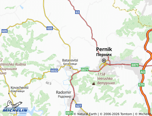 MICHELIN-Landkarte Bogdanov dol - ViaMichelin