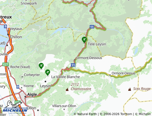 MICHELIN La Comballaz map - ViaMichelin