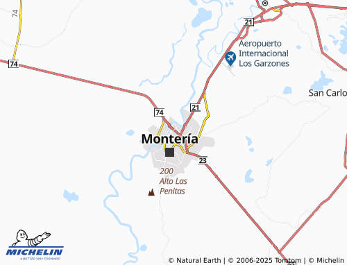 MICHELIN Montería Moderno map - ViaMichelin