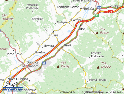 MICHELIN Ilava map - ViaMichelin