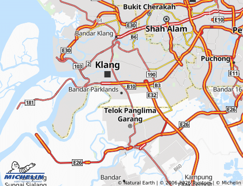 MICHELIN Bandar Parklands map - ViaMichelin