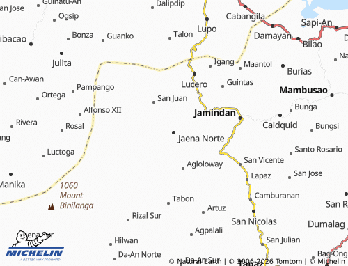 MICHELIN Jaena Norte map - ViaMichelin