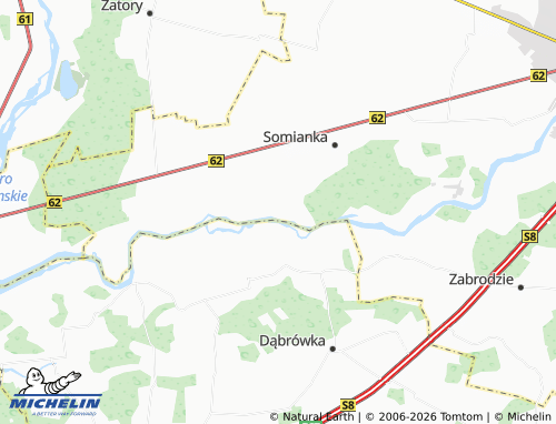 MICHELIN Barcice map - ViaMichelin