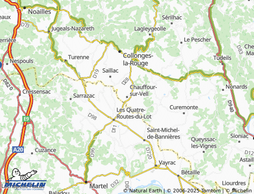 MICHELIN Chauffour-sur-Vell map - ViaMichelin